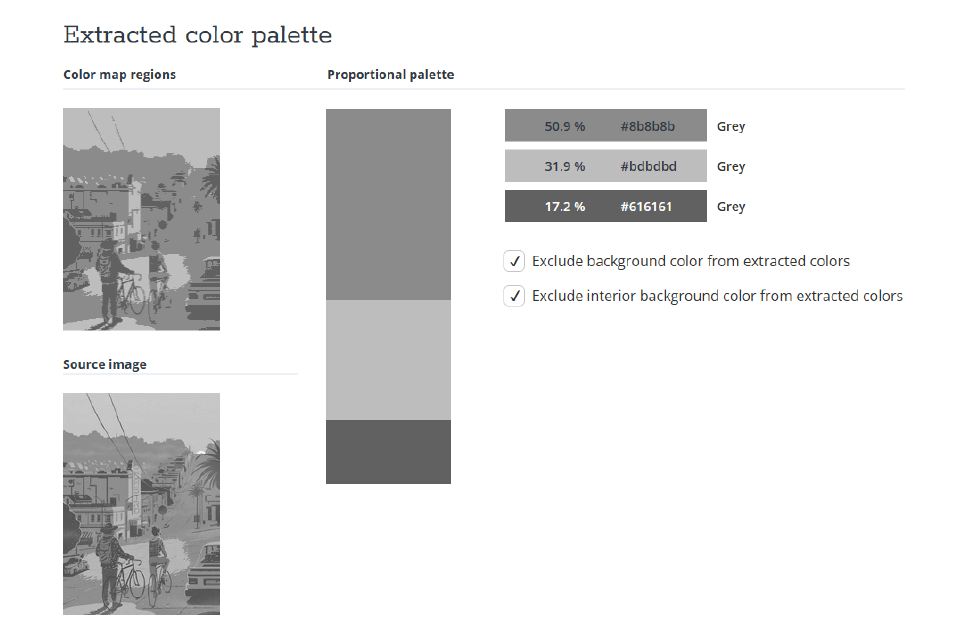 Gray scales of the illustration.