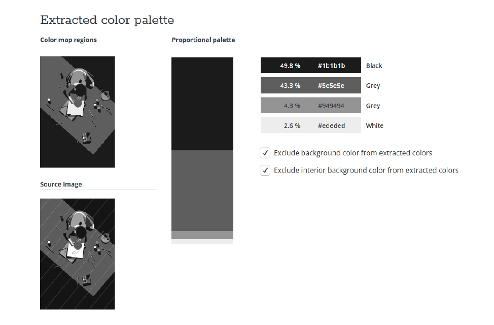 Gray scales of the illustration.