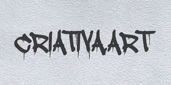 Graphite font a dripping marker