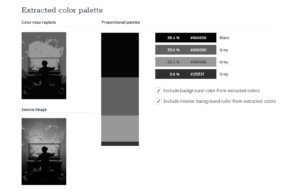 Escalas de grises de la ilustración.