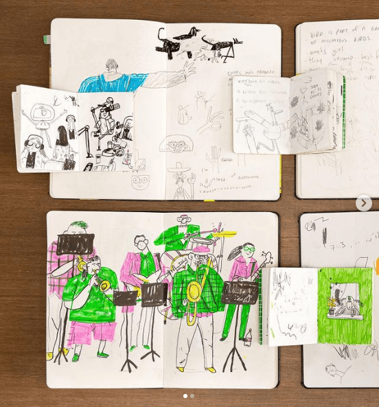 Sketchbook do artista Alfonso de Anda